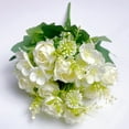 thumbnail image 5 of Artificial White Roses Bouquet | 13.39 Inch Faux Plastic Flowers for Home Decor | Wedding Centerpiece Party Venue Indoor Decoration, 5 of 9