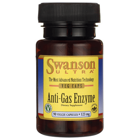 Swanson Anti-Gas Enzyme 123 mg 90 Veg Caps (Best Gas Relief Product)