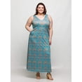 thumbnail image 3 of Plus Size Abstract Sleeveless Pocket Maxi Dress, 3 of 3