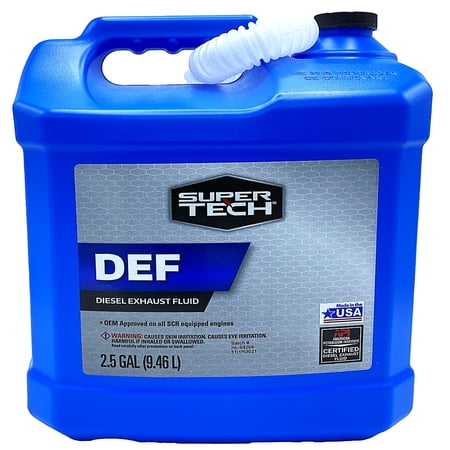 SuperTech Diesel Exhaust Fluid, 2.5 Gallon Bottle, 25 lb, 9 in H, 1 Count