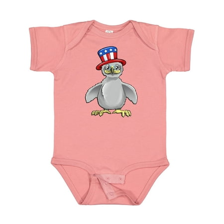 

Inktastic Cute Baby Bald Eagle with American Flag Hat Gift Baby Boy or Baby Girl Bodysuit