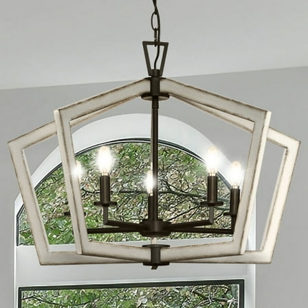 Luxury Modern Chandelier, Matte Black, UHP4563