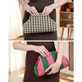thumbnail image 7 of WANDF Clutch Purse for Women,Knit Striped Clutch Handbags,Woven Evening Bags,Large Dumpling Bag for Ladies,Girlfriend,Travel Makeup Storage Lightweight Portable Pouch(Black Beige Sripe), 7 of 7
