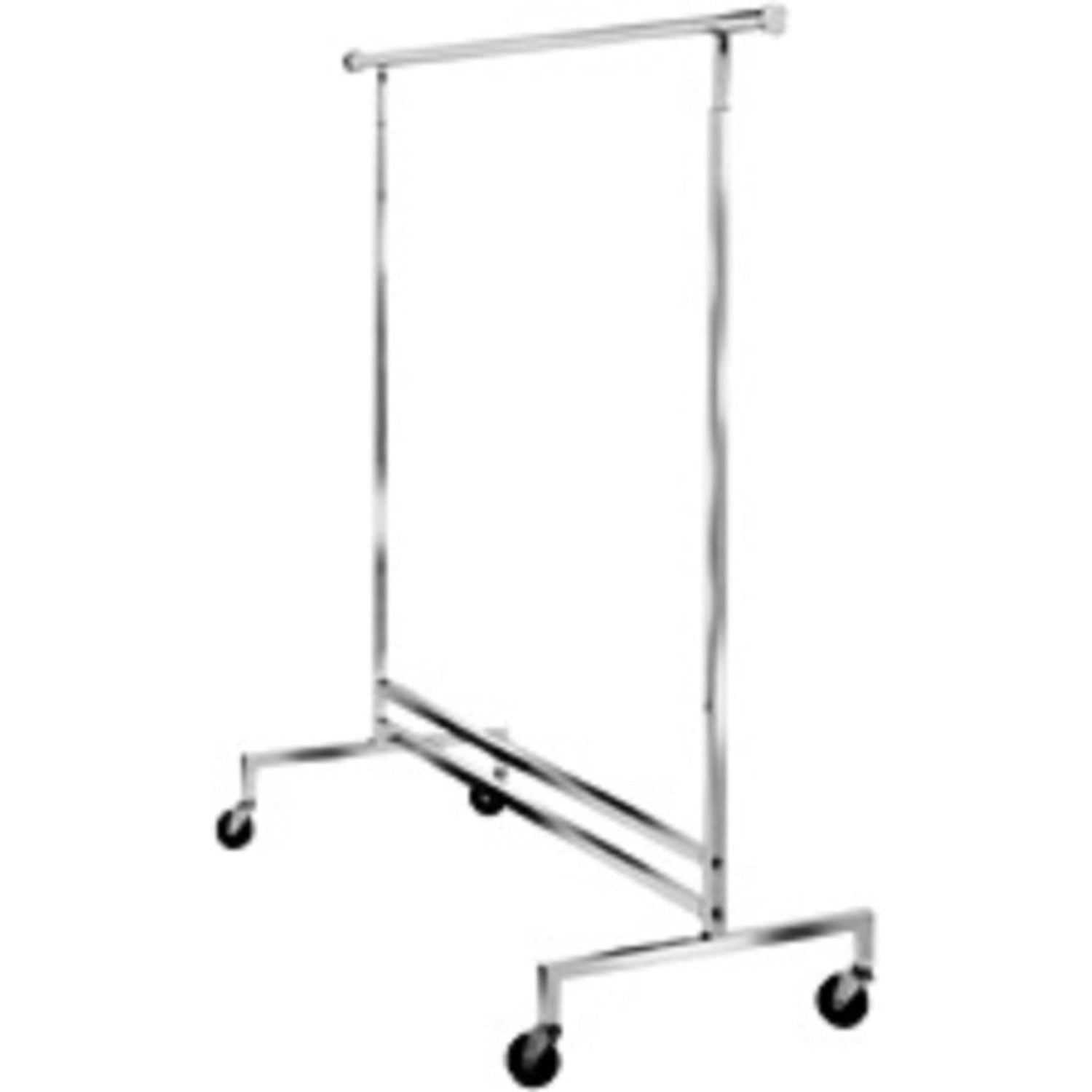 Commercial Grade Single Hang Rail Rolling Garment Rack