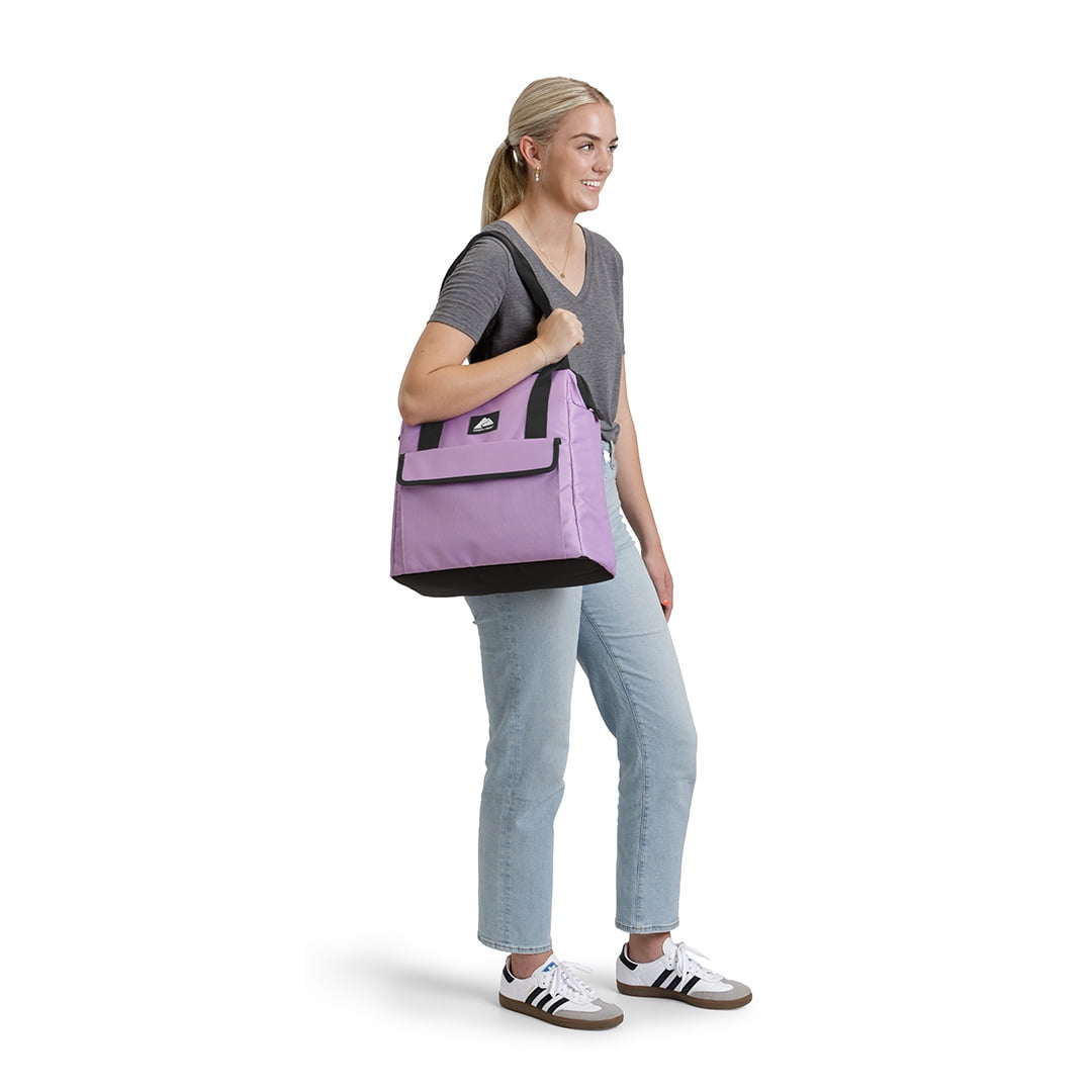 Ozark Trail 24 Can Wide Mouth Soft Cooler Tote, Purple, 16.9 Quart Volume Capacity