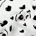 thumbnail image 4 of Chezmoi Collection 4-Piece Kids/Teens Panda Love Sheet Set - Soft Microfiber Black White Girls Printed Love Panda Hearts Whimsical Fun Kids Sheets, Queen Size, 4 of 9