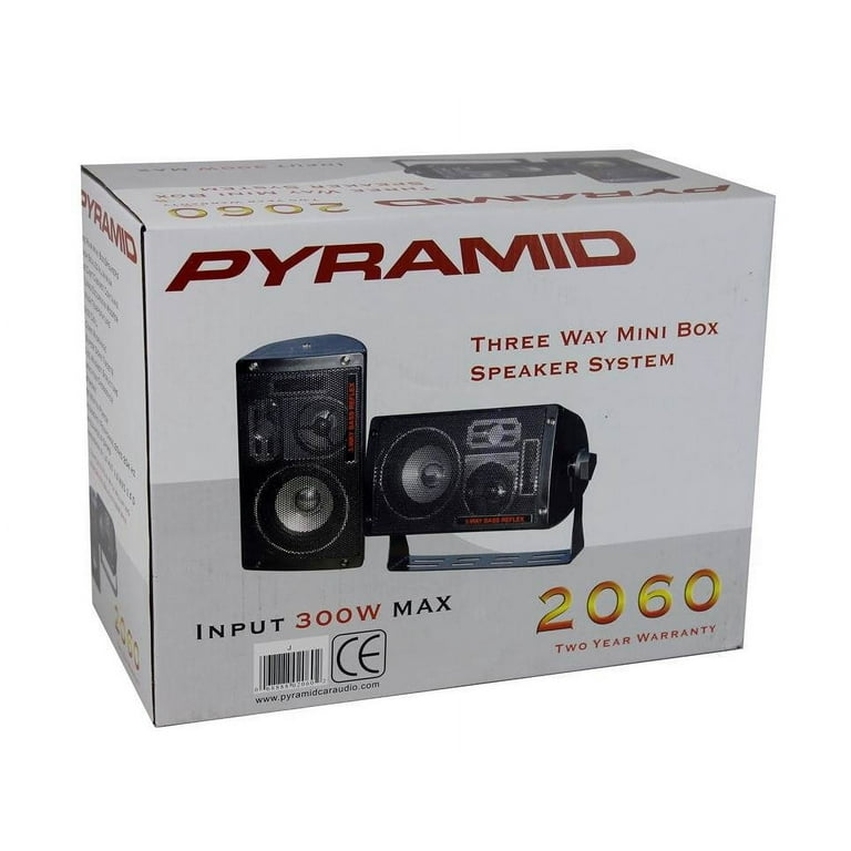 Pyramid 2060 Bass Sound 300W 3-Way Car Audio Mini Box Pyramid 2060 Bass Sound 300W 3-Way Car Audio Mini Box