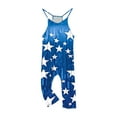 thumbnail image 4 of MKOSPLRT Casual Jumpsuits for Girl V Neck Spaghetti Strap Jumpsuits Funny Stars Graphic Harem Long Overalls Lightweight Jumpers with Pocket, 4 of 8