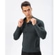 thumbnail image 1 of pstuiky Camisas para hombre de manga larga, Sudadera deportiva de manga larga para hombre, con capucha, ajustada, con media cremallera y secado rápido para entrenamiento y running l, 1 of 9