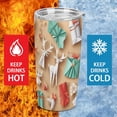 thumbnail image 3 of 20oz Insulated Stainless Steel Tumbler,Snowman Christmas Tree Elk Double Wall Vacuum Travel Coffee Mug, 3 of 8