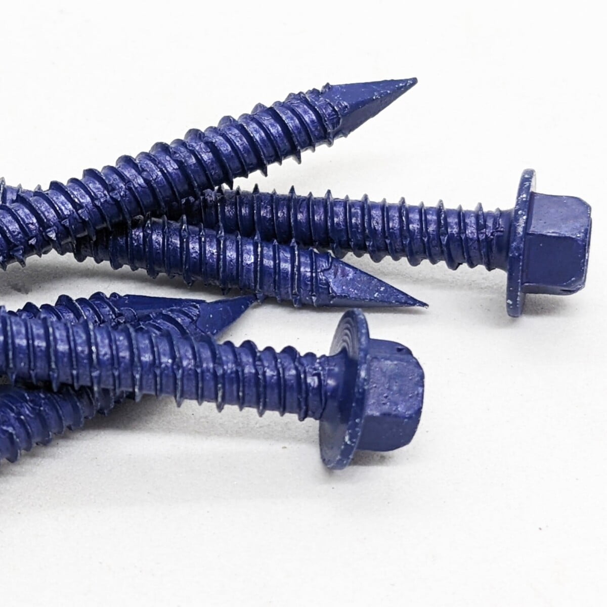 (2000) 1/4" x 1-3/4" Slotted Hex Washer Head Tapcon Blue Masonry Concrete Screws BULK BOX