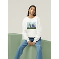thumbnail image 2 of Schnauzer Scooter Sweatshirt Women -Fab Funky Designs, Female Medium, 2 of 4