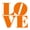 ORANGE, variant on Vinyl Wall Art Decal - LOVE - 32.5" x 32.5" - Trendy Cute Artistic Love Design Sticker For Home Bedroom Living Room Storefront Coffee Shop School Couples Valentine's Day Decor