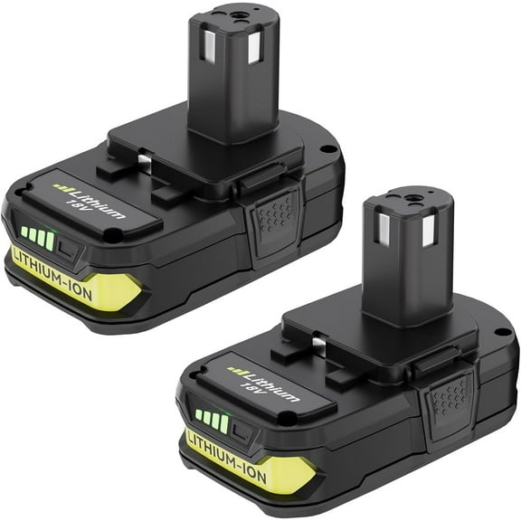 2Pack 3.0Ah High Capacity P108 Replacement for Ryobi 18V Battery Lithium Ion P102 P103 P104 P105 P107 P108 P109 P122 Compatible with Ryobi Cordless Power Tools