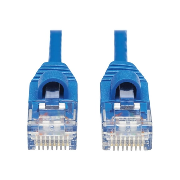 Eaton Tripp Lite Series Cat6a 10G Snagless Molded Slim UTP Ethernet Cable RJ45 M/M Blue 25 ft. 7.62 m