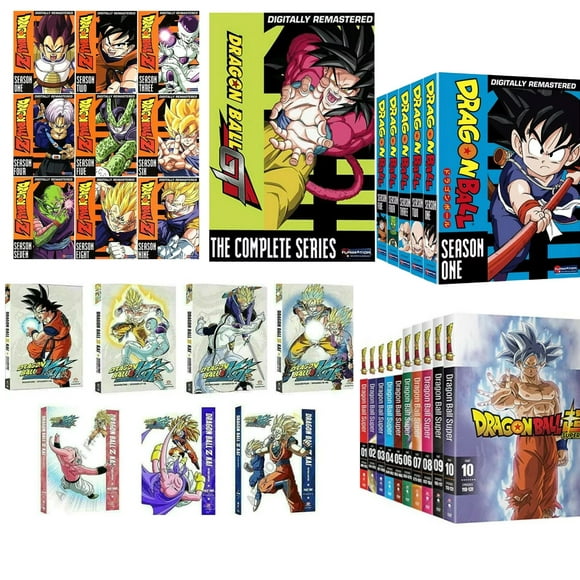 J&G Dragon Ball Z Saison 1-9 DVD, D Ball 1-5, Z Kai 1-7, Super 1-10, D-Ball GT, Studio d'Oiseaux Animés