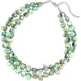 thumbnail image 1 of GHSDFBB Boho Layered Shell Beaded Necklaces Handmade Colored Bead Short Necklace Holiday Style Costume Jewelry for Women, 1 of 6