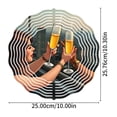 thumbnail image 4 of Elegant Metal Hanging Wind Spinners with Dynamic Concentric Wave Design - Perfect Wind Chimes for Yard and Garden Decor, 4 of 6