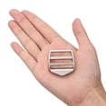 thumbnail image 4 of Metal Ladder Buckle Slider Tri-Glider Metal Adjustable Buckles, 4 Pack 31mm Inner Size, Silver Tone, 4 of 5