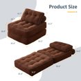 thumbnail image 4 of EJC Folding Sofa Bed - Convertible Futon for Homes & Small Spaces, Comfortable Portable Chair for Livingroom and Bedroom, Brown, 4 of 8