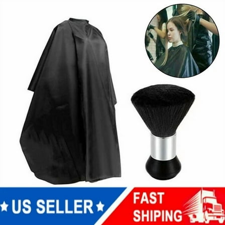 Salon Hair Cut Barber Cape Hairdressing Haircut Apron Cloth Brush Tool Plus Kit