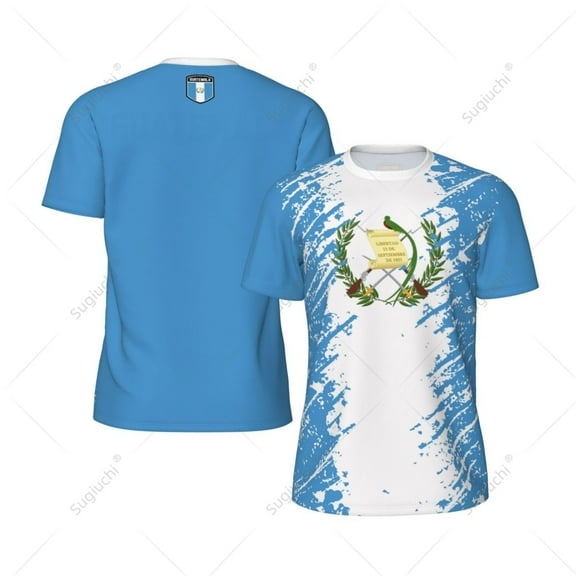 Exclusive design Guatemala Flag Grain 3D Printed Men For Running Bike Soccer Tennis Fitness Sports tshirt Mesh Short T-shirt