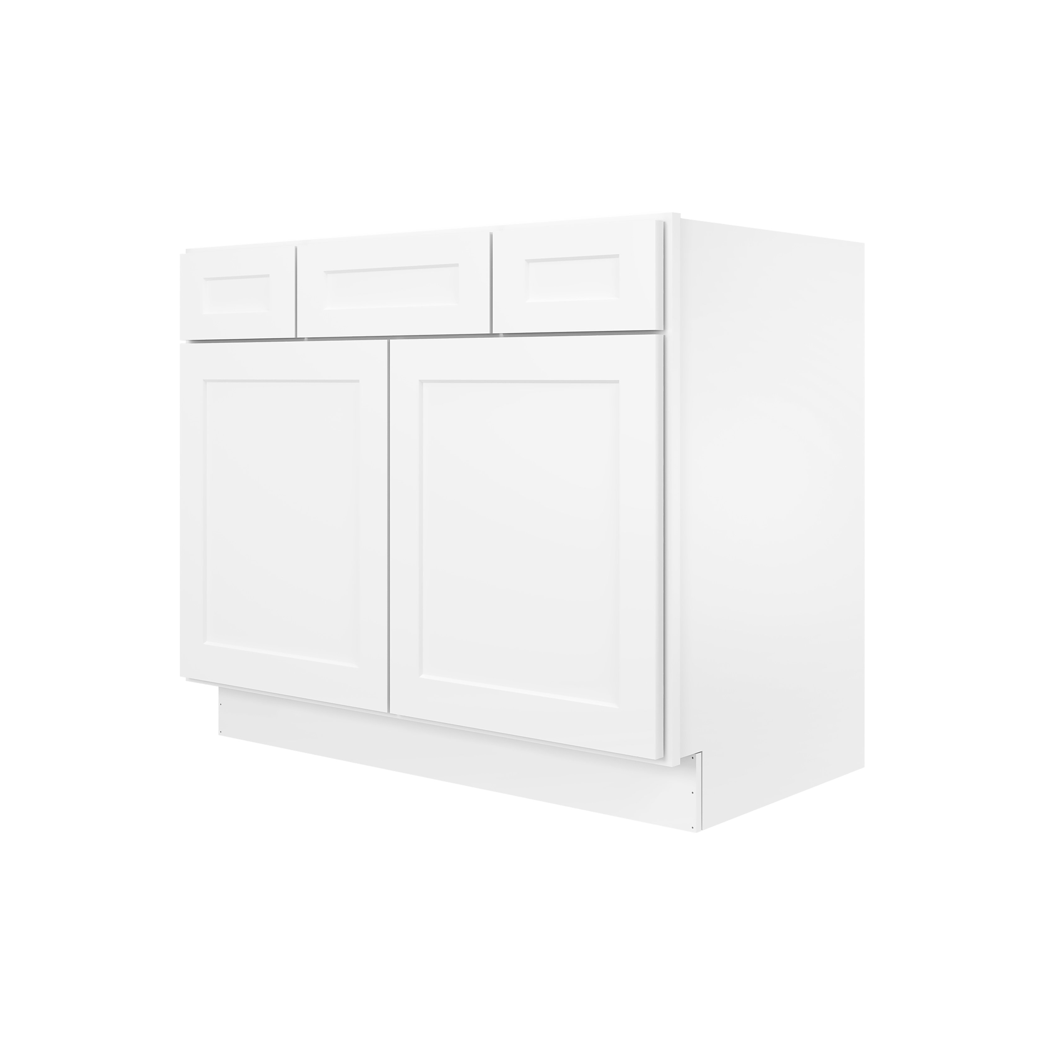 Furinno 2-Drawer Shaker Bath Vanity Cabinet without Top, Ready to Assemble, 21 D x 42 W x 34.5 H, White