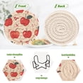 thumbnail image 4 of 6 coil coasters 3.94x3.94x0.24 inch water coasters Drink coasters with cup holders Absorbent coasters Heat resistant for bar protection Apple, 4 of 7