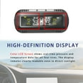 thumbnail image 4 of Tire Pressure Monitoring System, Tpms With Solar And USB Charger With Sensors Set Of 4, With Color LCD Screen, Car Accessories For RV Car Truck SUV -black-Buzzer Announcement, 4 of 6