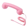 thumbnail image 4 of harper Combiné Téléphonique Rétro Ergonomique Filaire avec Microphone Haut-Parleur Type C Mobile Rose, 4 of 10