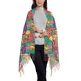 thumbnail image 3 of Cauagu Colorful Dinosaur Print Women Wrap Shawl tassels Scarves Retro Scarf 77.6"X28.3", 3 of 8