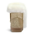 thumbnail image 3 of Kushyshoo Golden Girls Snow Boots Warm Faux Fur Lined Glitter Strap Winter Shoes Lightweight with Hook-and-loop Size 2M, 3 of 5