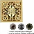 thumbnail image 3 of Desagüe cuadrado a prueba de olores, base de desagüe de latón macizo con diseño exclusivo para baño, fácil de instalar, caudal rápido, construcción de acero inoxidable (oro satinado), 3 of 5
