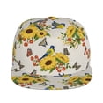 thumbnail image 2 of Balery Baseball Cap Flat Bill Hats for Men Adjustable Size for Running Workouts and Outdoor Activities All Seasons Dad Hat(Bird Sunflowers ), 2 of 9