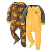 Gerber Baby & Toddler Boys Microfleece Blanket Sleeper Pajama, 2-Pack (0/3 Months-5T)