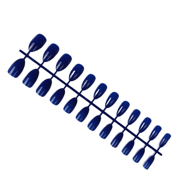 Uñas postizas Soidarity 24 piezas de ABS azul real