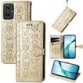 thumbnail image 4 of Funda Cartera FOXDOCK para Motorola Moto G55 , Flip PU con Relieve de Gatos y Perros, Tarjetero y Soporte, 4 of 6