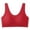 Red, variant on Rvasteizo Women Wireless Bra Wireless Bust Gathering Breathable Seamless Thin Cup Everyday Bra