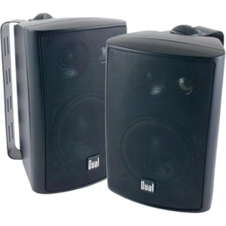 Dual Electronics LU43PB 4 inch 3-Way High Performance Outdoor Speakers, Sold in Pairs, Black, New