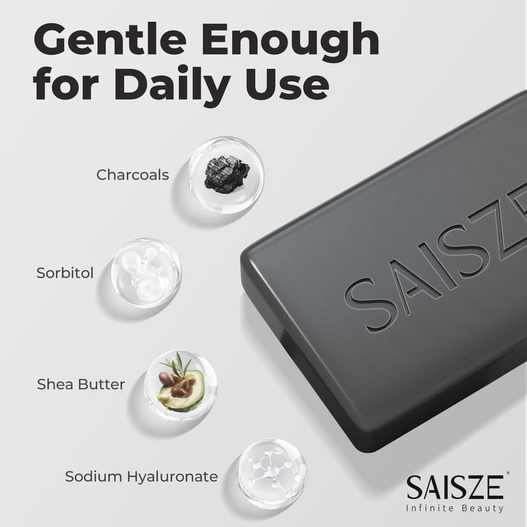 SAISZE Activated Charcoal Soap Bar, 2 Pack photo 6