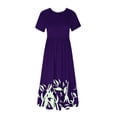 thumbnail image 5 of Mefallenssiah Robe Imprimée à Manches Courtes et Col Rond pour Femmes, 5 of 5