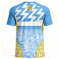 thumbnail image 6 of COSFO Football Tee Shirts Mens Argentina Short Sleeve Mesh Graphic Tees Relaxed Fit V Neck Pullover Casual Workout Tops, 6 of 7