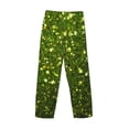 thumbnail image 3 of Lsque Green Glitter Sparkle Print Men's Pajama Pants, Lounge Pant - Comfortable Home Wear,Elastic Waistband, Stylish Design-X-Large, 3 of 9