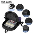 thumbnail image 3 of Uemuo Purple Hippo In Water Printed Durable 17-inch Student Backpack - Lightweight, Waterproof, Adjustable Straps, Ideal for School, Work, Travel, 3 of 5