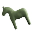 thumbnail image 4 of Figura de caballo de madera de pino resistente, pintada a mano, sencilla, de color puro, para mesa de oficina familiar, color verde S, 4 of 12