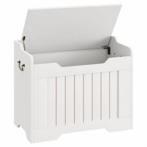 Storage Chest,24.8 In Storage Trunk with Safety Hinges,Wooden Storage Bench,Toy Organizer Box Shoe Bench,Easy Assembly,Storage Bench for Bedroom,Living Room,Entryway