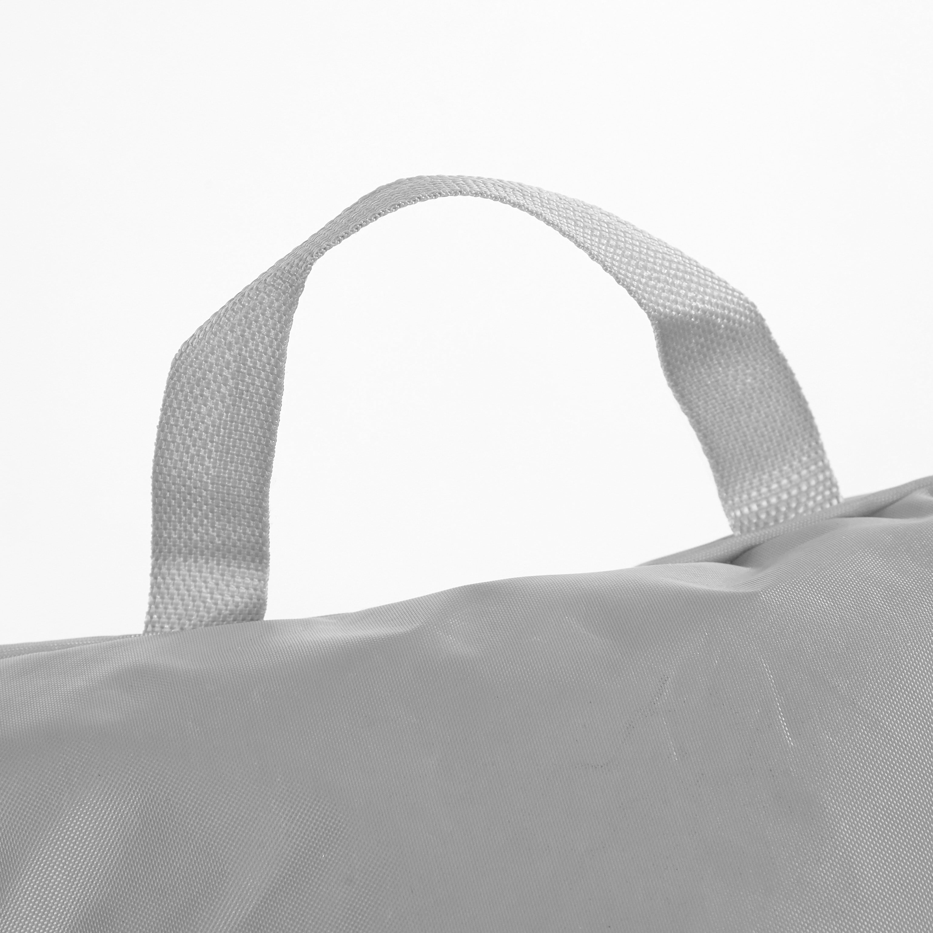 Urban Shop Supportive Polyester Canvas Bean Bag with Pocket, Silver