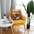 thumbnail image 6 of Ryvnso Birds Autumn Leaves Pumpkins Throw Pillow Covers Couch Pillowcases Decor for Bed Sofa 16" x 16", 6 of 7