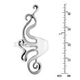 thumbnail image 4 of Unique Contemporary Huge Swirl Sterling Silver Ring-8, 4 of 7