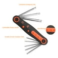 thumbnail image 5 of Uxcell 8pcs Folding Hex Key Wrench T9-T40 Torx Star Portable Fold-up Wrenches with Rubber Handle, 5 of 7